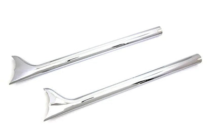 Wyatt Gatling 29-1/2 inch Fishtail Muffler - Straight Through, Non-Baffle Exhaust for Custom Applications by Wyatt Gatling