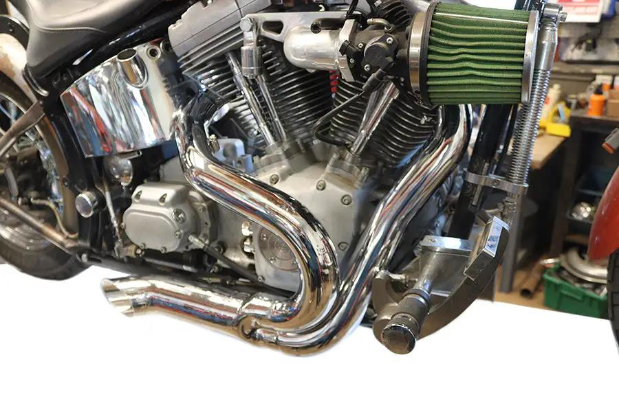 Wyatt Gatling Chrome 2 into 1 Exhaust Pipe Header Kit for Harley Davidson FXST (Part #1953) by Wyatt Gatling