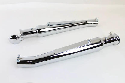 V-Twin Chrome Megaphone Upsweep Muffler Set with End Clamps and Removable Baffle by V-Twin