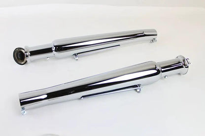 V-Twin Chrome Megaphone Upsweep Muffler Set with End Clamps and Removable Baffle by V-Twin