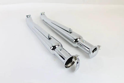 V-Twin Chrome Megaphone Upsweep Muffler Set with End Clamps and Removable Baffle by V-Twin