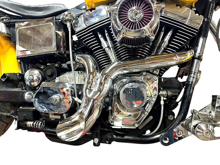 Wyatt Gatling FXD Ground Pounder Chrome Exhaust Part 1945 for Harley Davidson FXD Models by Wyatt Gatling