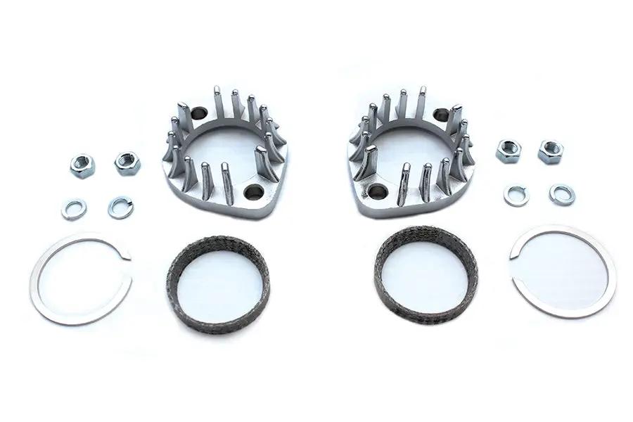 Wyatt Gatling Finned Exhaust Port Flange Kit for Harley Davidson FXST (1984-1993) by Wyatt Gatling