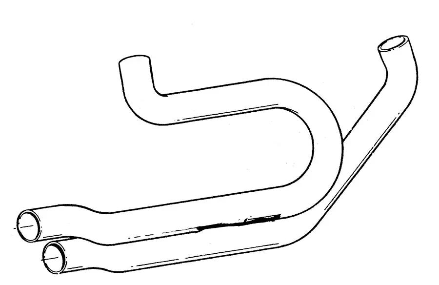 V-Twin Alphabet XL Exhaust Header Set Chrome for Harley Davidson XL Models 1971-1984 by V-Twin