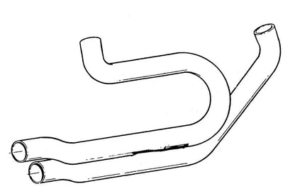 V-Twin Alphabet XL Exhaust Header Set Chrome for Harley Davidson XL Models 1971-1984 by V-Twin