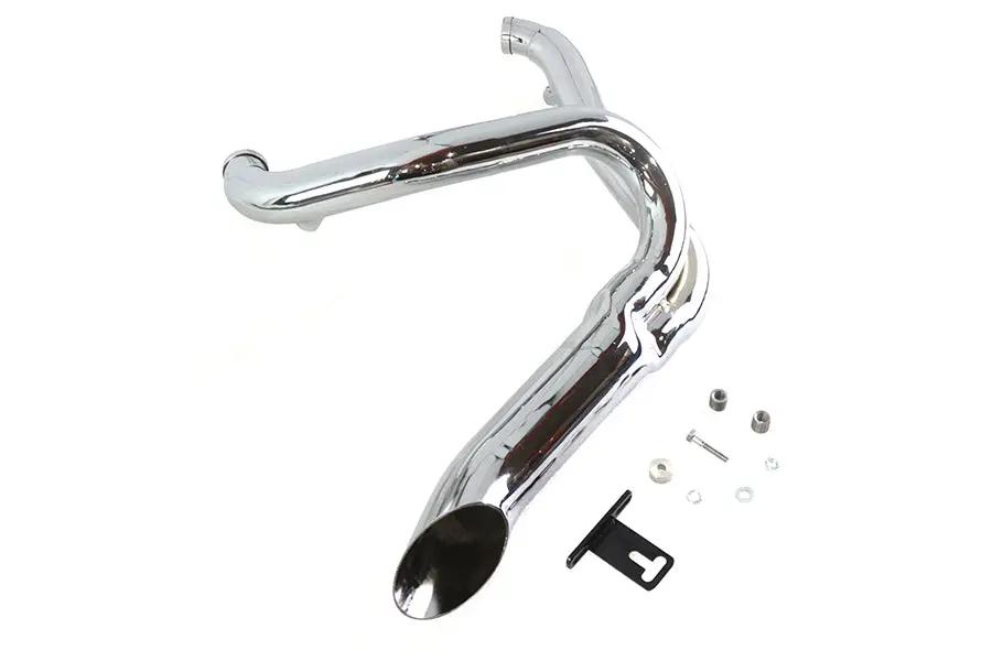 Wyatt Gatling Chrome 2 into 1 Exhaust Pipe Header Kit for Harley Davidson FXDWG by Wyatt Gatling
