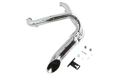 Wyatt Gatling Chrome 2 into 1 Exhaust Pipe Header Kit for Harley Davidson FXDWG by Wyatt Gatling