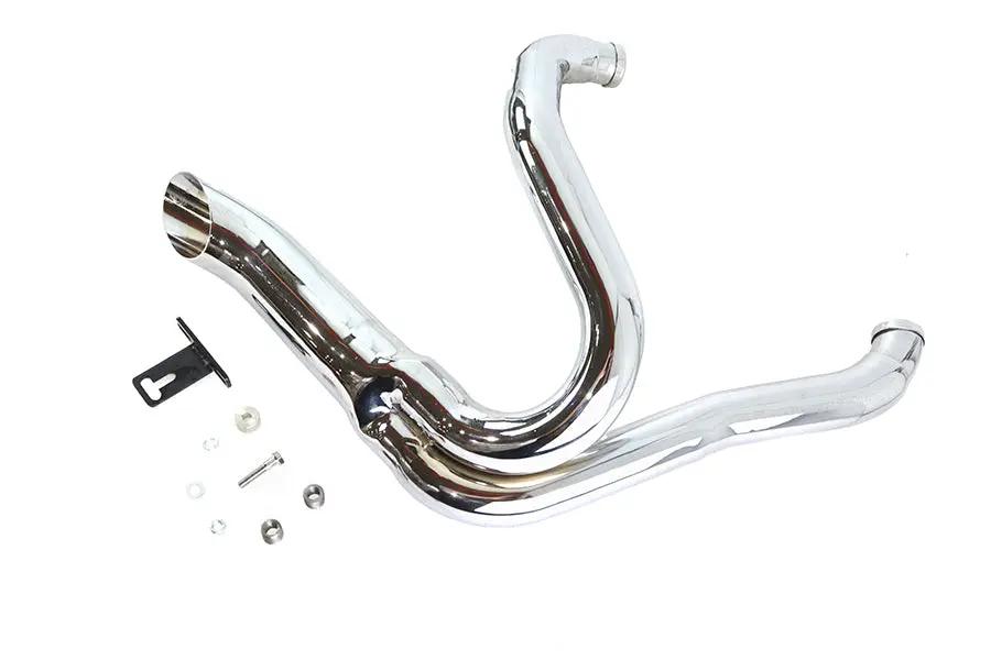 Wyatt Gatling Chrome 2 into 1 Exhaust Pipe Header Kit for Harley Davidson FXDWG by Wyatt Gatling