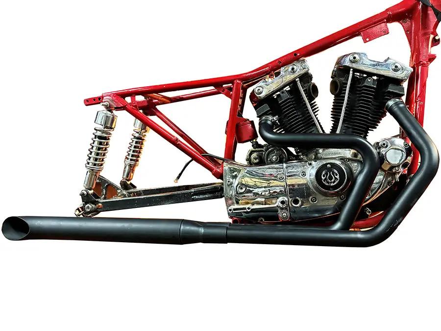 V-Twin Alphabet XL Exhaust Header Set Black for Harley Davidson XL (1971-1980) by V-Twin