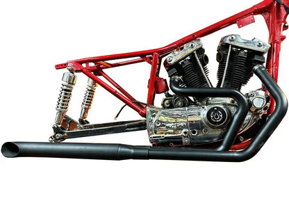 V-Twin Alphabet XL Exhaust Header Set Black for Harley Davidson XL (1971-1980) by V-Twin