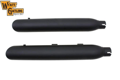 Wyatt Gatling Black Slash Muffler Set for Harley Davidson XL – Performance Dual Exhaust with Removable Baffles by Wyatt Gatling