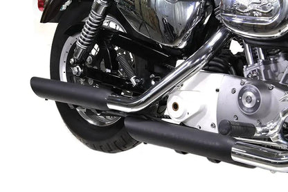 Wyatt Gatling Black Slash Muffler Set for Harley Davidson XL – Performance Dual Exhaust with Removable Baffles by Wyatt Gatling