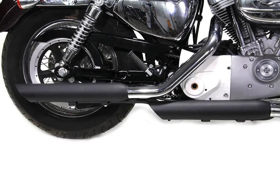 Wyatt Gatling Black Slash Muffler Set for Harley Davidson XL – Performance Dual Exhaust with Removable Baffles by Wyatt Gatling