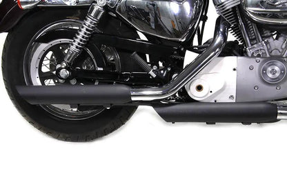 Wyatt Gatling Black Slash Muffler Set for Harley Davidson XL – Performance Dual Exhaust with Removable Baffles by Wyatt Gatling