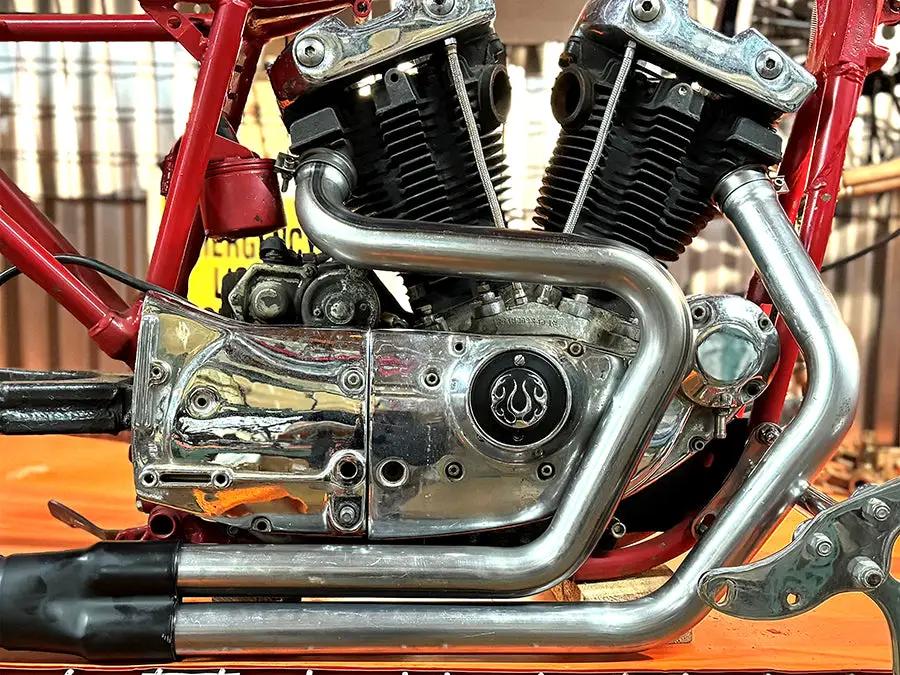 V-Twin Alphabet XL Exhaust Header Set Raw for Harley Davidson XL Models 1971-1980 by V-Twin