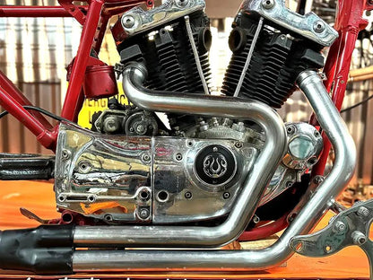 V-Twin Alphabet XL Exhaust Header Set Raw for Harley Davidson XL Models 1971-1980 by V-Twin