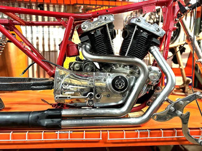 V-Twin Alphabet XL Exhaust Header Set Raw for Harley Davidson XL Models 1971-1980 by V-Twin