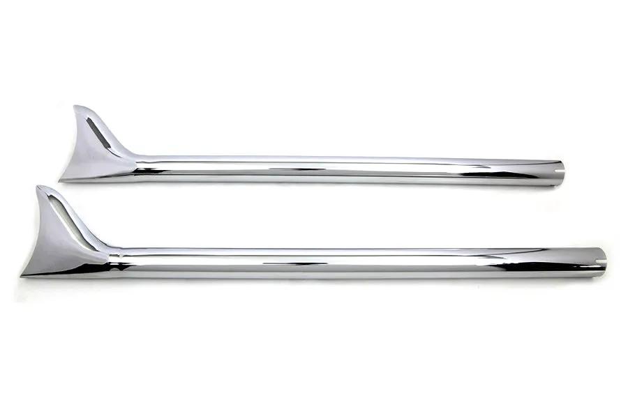 Wyatt Gatling 36 Inch Straight Fishtail Exhaust Extension Set Chrome by Wyatt Gatling