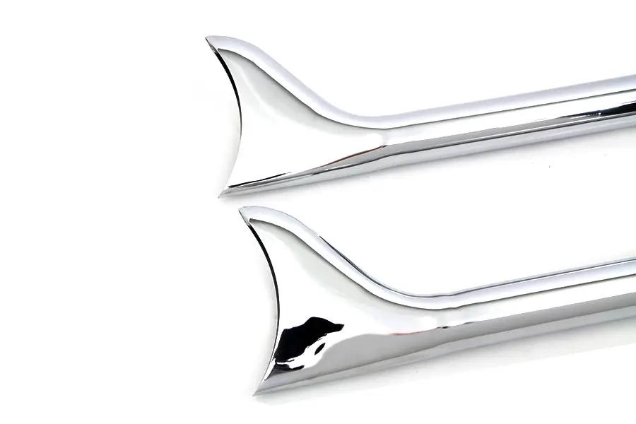 Wyatt Gatling 36 Inch Straight Fishtail Exhaust Extension Set Chrome by Wyatt Gatling