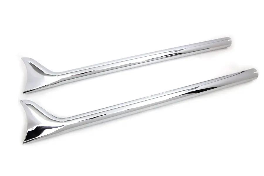 Wyatt Gatling 36 Inch Straight Fishtail Exhaust Extension Set Chrome by Wyatt Gatling