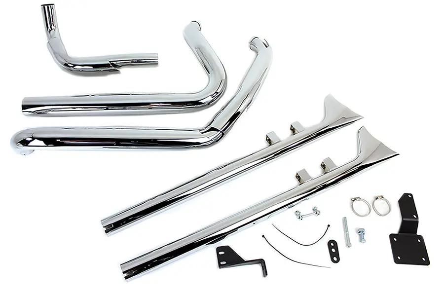 V-Twin True Dual Exhaust Header Kit for Harley Davidson FLT (2010-2016) by V-Twin
