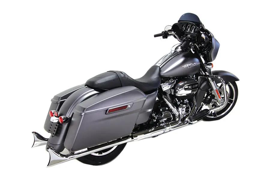 V-Twin M8 36 inch Straight Fishtail Exhaust Extension Set Chrome for Harley Davidson FLT by V-Twin
