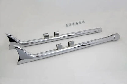V-Twin M8 36 inch Straight Fishtail Exhaust Extension Set Chrome for Harley Davidson FLT by V-Twin