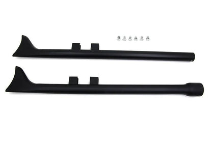V-Twin M8 36 Inch Straight Fishtail Exhaust Extension Set Black for Harley Davidson FLT by V-Twin