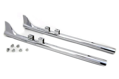 V-Twin 36 Inch Bronx Straight Tail Set Chrome for Harley Davidson FLT Models by V-Twin