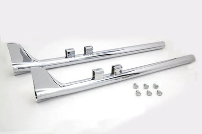 V-Twin 36 Inch Bronx Straight Tail Set Chrome for Harley Davidson FLT Models by V-Twin