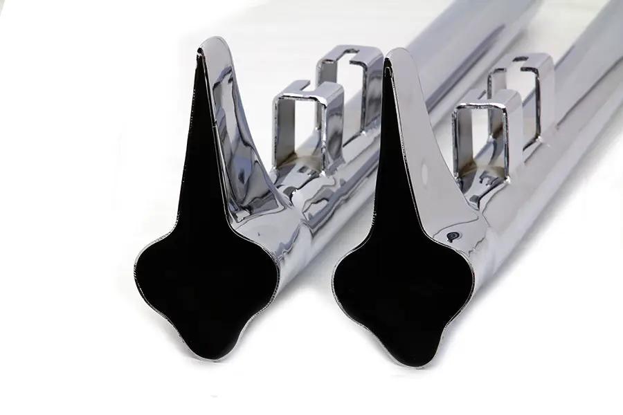 V-Twin 36 Inch Bronx Straight Tail Set Chrome for Harley Davidson FLT Models by V-Twin