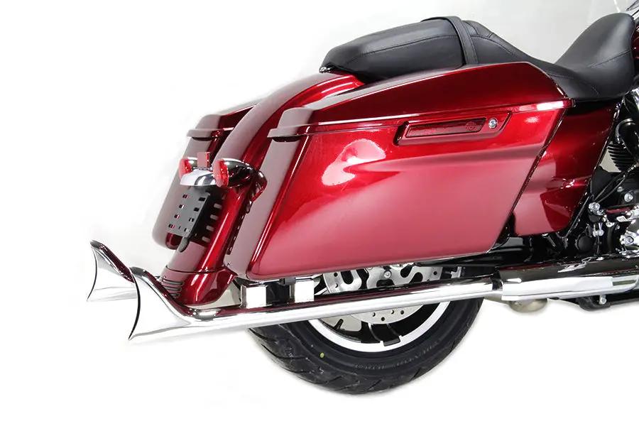 V-Twin M8 33 Inch Straight Fishtail Exhaust Extension Set in Chrome by V-Twin