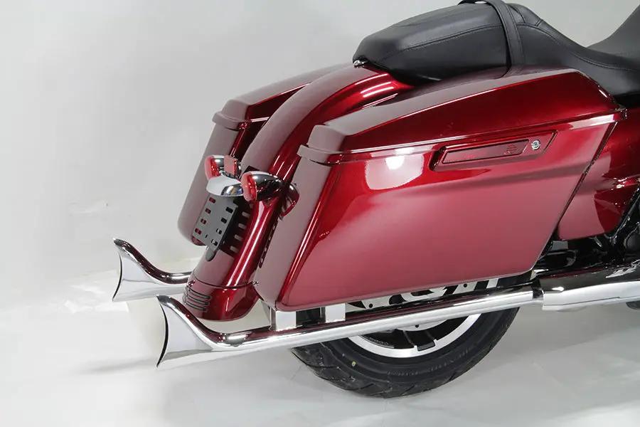 V-Twin M8 33 Inch Straight Fishtail Exhaust Extension Set in Chrome by V-Twin
