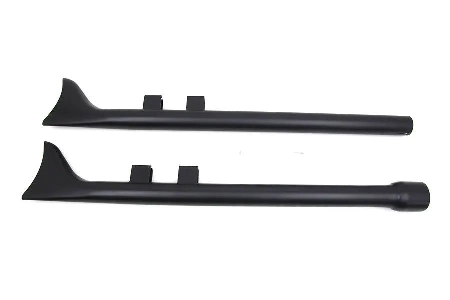 V-Twin M8 33 Inch Straight Fishtail Exhaust Extension Set Black for Harley Davidson FLT by V-Twin