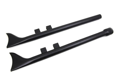 V-Twin M8 33 Inch Straight Fishtail Exhaust Extension Set Black for Harley Davidson FLT by V-Twin