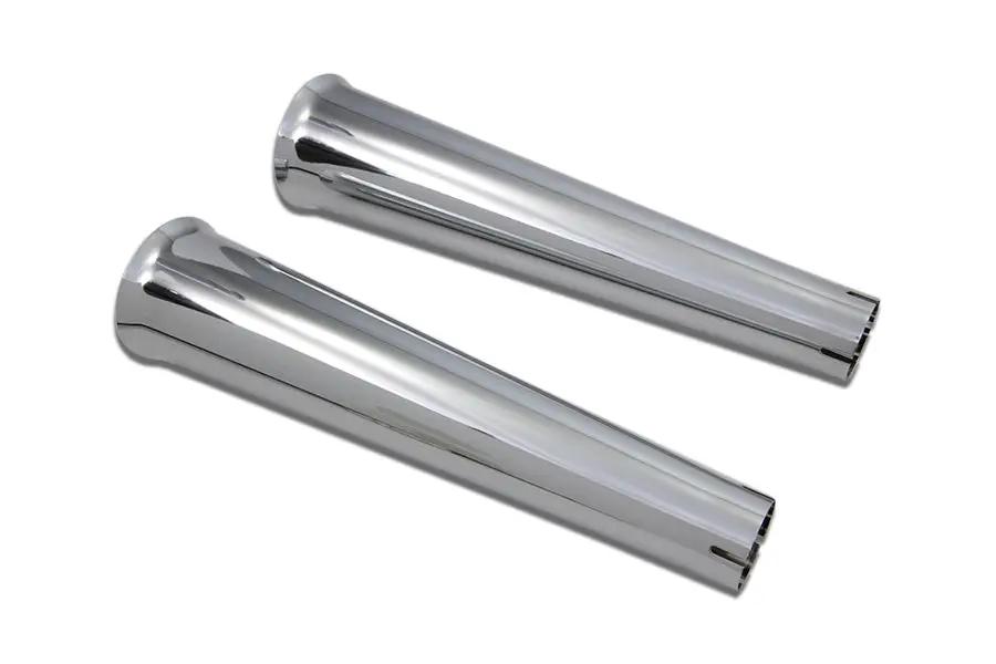 V-Twin Chrome Megaphone Tip Set for Harley Davidson FL Models (Part #77440) by V-Twin