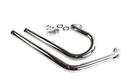 V-Twin Side By Side Drag Pipe Set Chrome for Harley Davidson FLST 1986-1995 by V-Twin