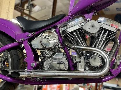 V-Twin Side By Side Drag Pipe Set Chrome for Harley Davidson FLST 1986-1995 by V-Twin