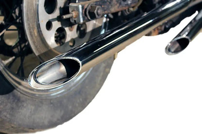 MCM Illusion Drag Pipe Set Chrome for Harley Davidson Fx (1971-1980) by MCM