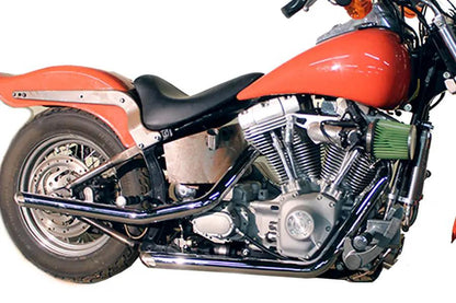 MCM Illusion Drag Pipe Set Chrome for Harley Davidson FXST (2007-2016) by MCM