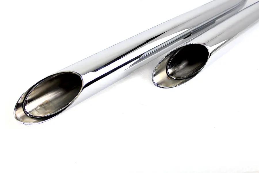 MCM Illusion Drag Pipe Set Chrome for Harley Davidson FXST (2007-2016) by MCM
