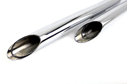 MCM Illusion Drag Pipe Set Chrome for Harley Davidson FXST (2007-2016) by MCM