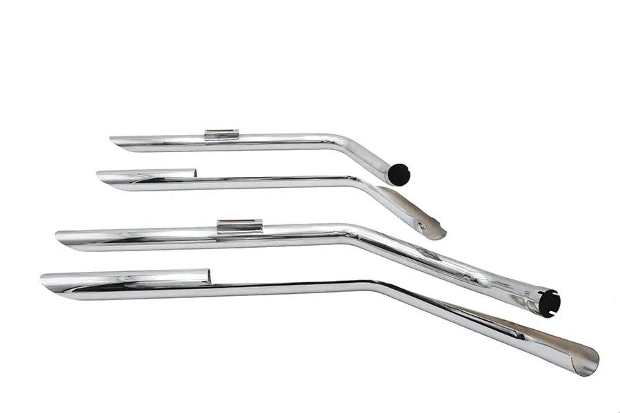 MCM Illusion Drag Pipe Set Chrome for 1957-1966 Harley Davidson XL by MCM
