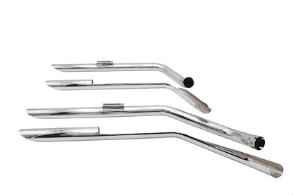 MCM Illusion Drag Pipe Set Chrome for 1957-1966 Harley Davidson XL by MCM