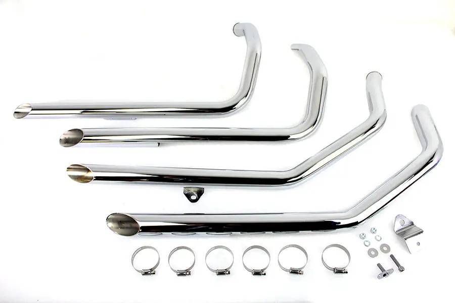 MCM Illusion Drag Pipe Set Chrome for Harley Davidson XL Models by MCM