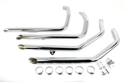 MCM Illusion Drag Pipe Set Chrome for Harley Davidson XL Models by MCM