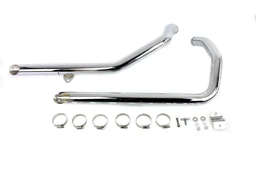 MCM Illusion Drag Pipe Set Chrome for Harley Davidson XL Models by MCM