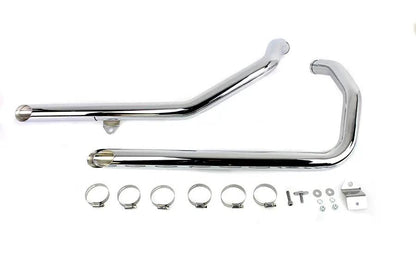 MCM Illusion Drag Pipe Set Chrome for Harley Davidson XL Models by MCM