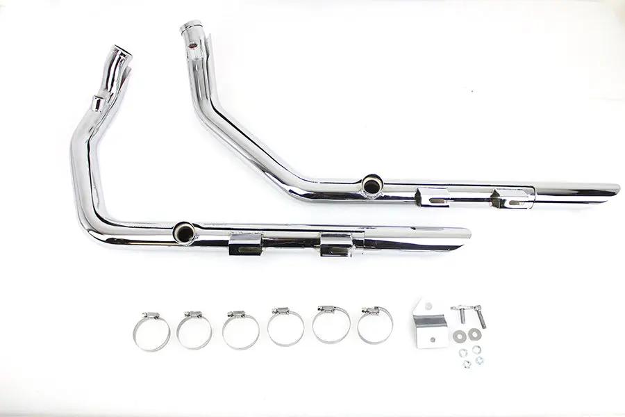 MCM Illusion Drag Pipe Set Chrome for Harley Davidson XL (2004-2013) by MCM