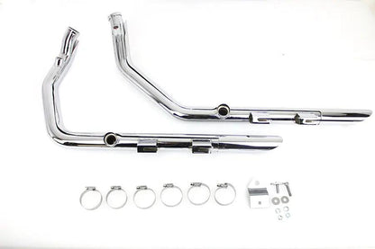 MCM Illusion Drag Pipe Set Chrome for Harley Davidson XL (2004-2013) by MCM